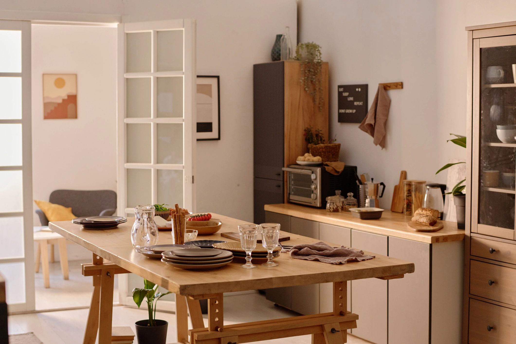 Cozy kitchen table setup for home cooking inspiration